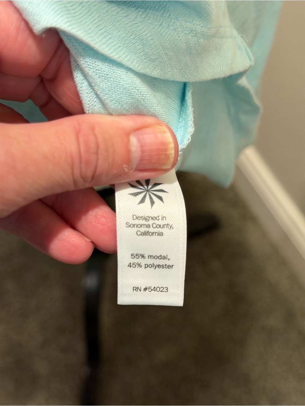 Athleta Breezy Tank, Icy Aqua Light Blue,  Racerback Tank Top Sz.M - Picture 5 of 5